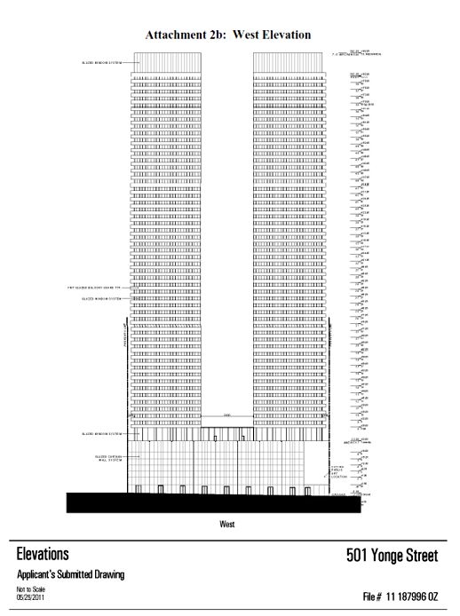 501 Yonge west elevation drawing