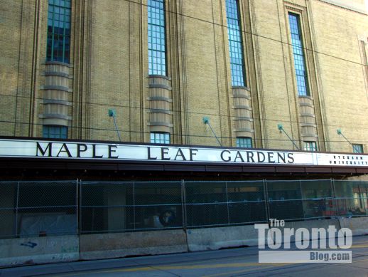 Maple Leaf Gardens marquee Toronto 