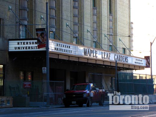 Maple Leaf Gardens marquee Toronto