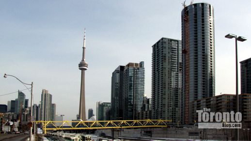 CN Tower and CityPlace skyscrapers