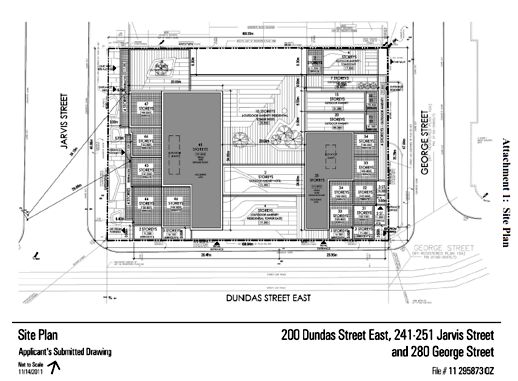 200 Dundas Street East site plan illustration