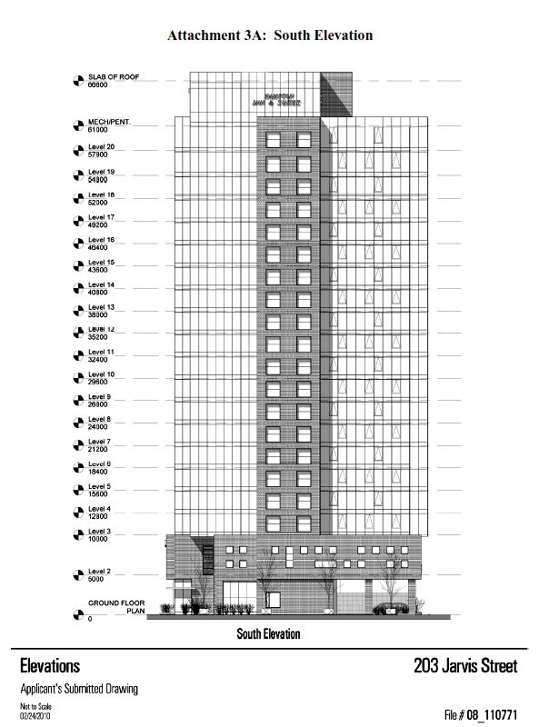 203 Jarvis Street proposed hotel illustration