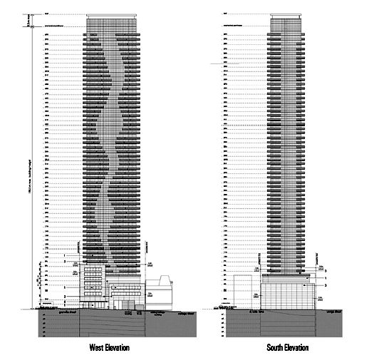 460 Yonge Street proposed condo tower south and west ...