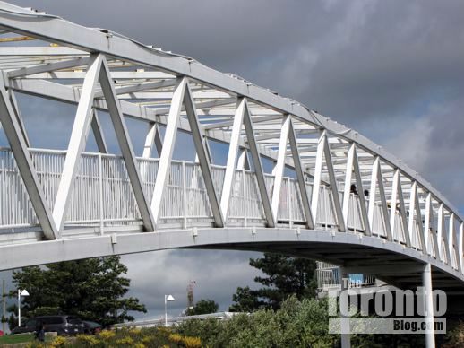 a footbridge at Ontario Place 