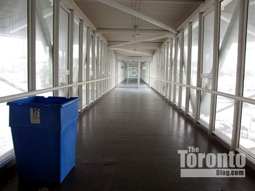 an enclosed walkway at Ontario Place I