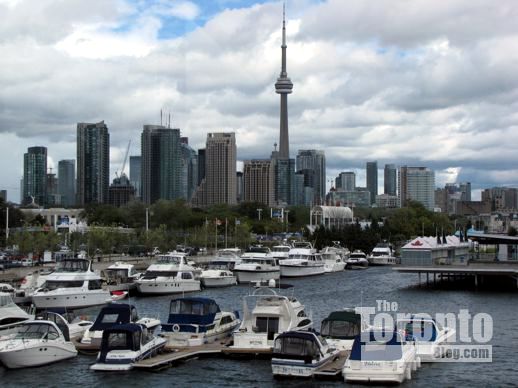 Toronto skyline viewed from Ontario Place