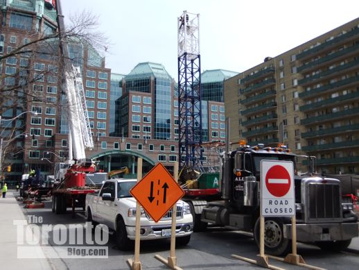 X2 Condos crane installation 