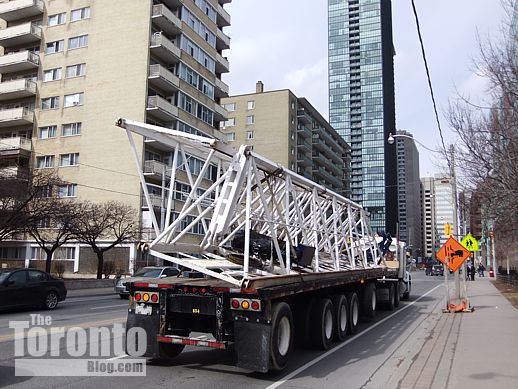 X2 Condos crane installation