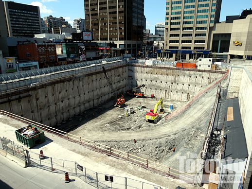 One Bloor condo tower excavation Toronto