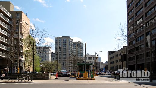 Municipal parking lot between Wellesley and Maitland Streets