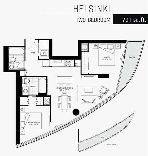 ICE 1 condominium tower Helsinki suite layout