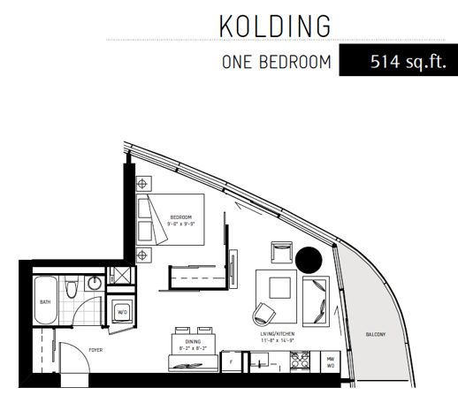 ICE 2 condominiums Kolding suite layout