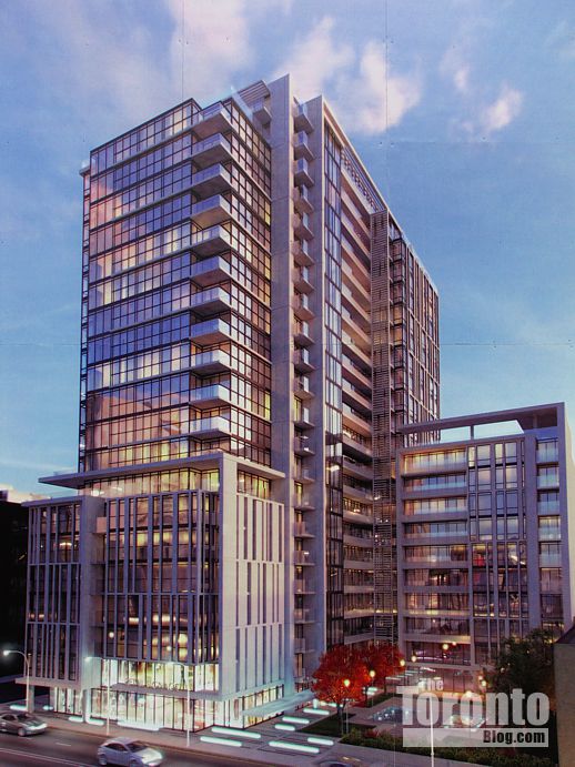 Artistic rendering of Ivory on Adelaide condos