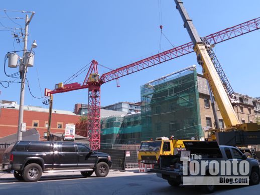 Post House Condos crane installation