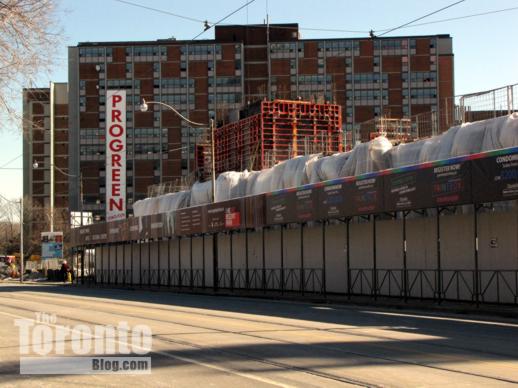 Regent Park Arts and Cultural Centre and Paintbox Condos construction