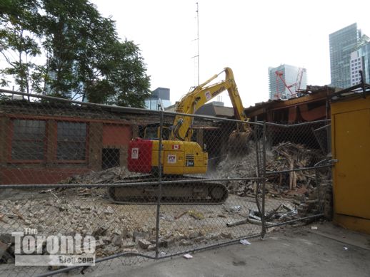 Alice Fazooli restaurant building demolition