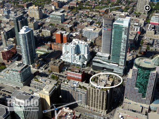 CN Tower view of The Mercer condo location