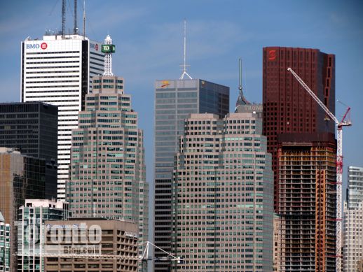 The L Tower on the Toronto Financial District skyline