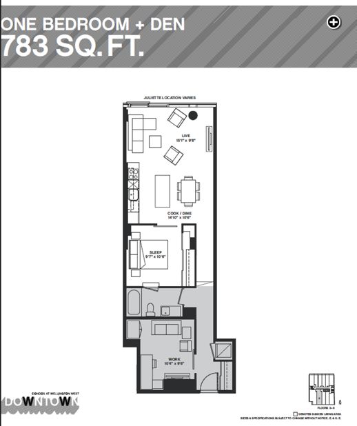 Downtown Condos floorplan illustration