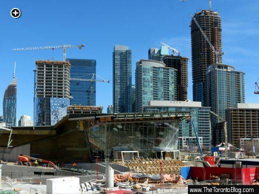 Ripley's Aquarium of Canada and tower construction projects  in Toronto's south downtown area