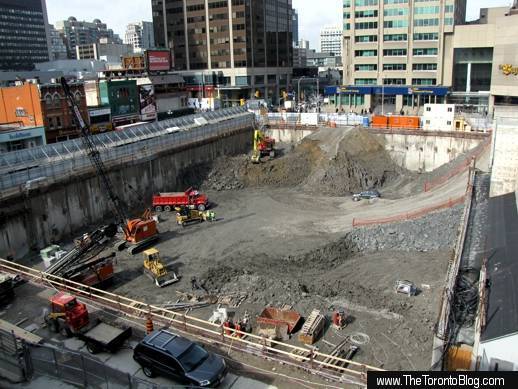 March 2 2012 view of the One Bloor condo construction site