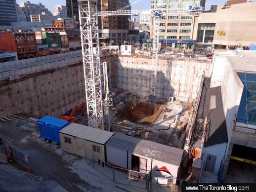 November 22 2012 view of the One Bloor condo construction site