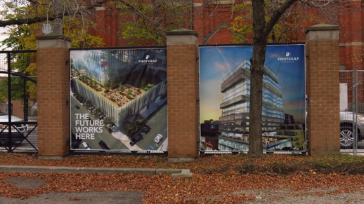 billboards on Globe & Mail Centre site